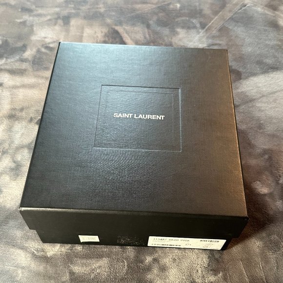 SAINT LAURENT YSL Tribute Platform Leather Sandal Nude Size 37.5, w/ Box & Bags - Picture 11 of 14